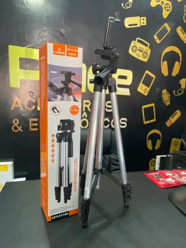 Tripé Para Nível Laser Rosca 1,50m Universal Comp/ Câmera Prata/preto