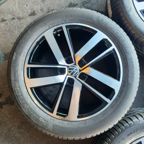 RODAS VW FOX ARO 16 5X100 ORIGINAIS E PNEUS 195/55