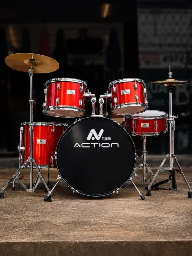 Bateria Acústica Turbo Action 22" (Completa)