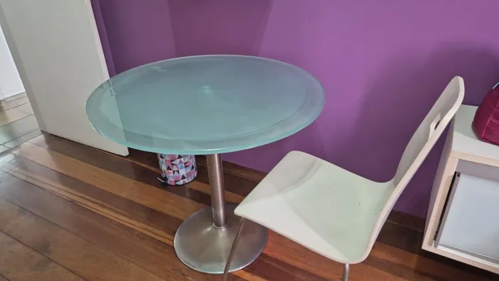 Mesa de vidro redonda