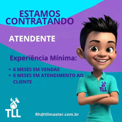 Vaga de atendente de Loja Física de Higiene e Limpeza