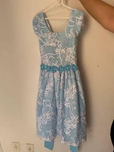 Vestido de convidada de casamento infantil, veste 7-9 anos