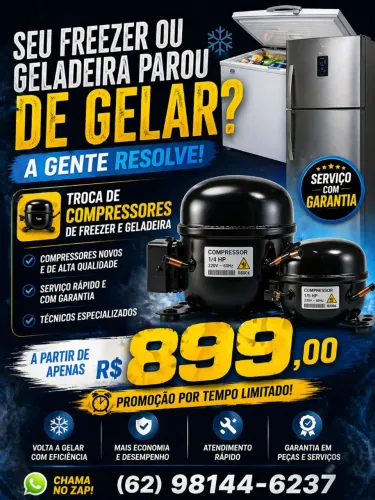 Conserto de geladeiras rápido, e freezers cervejeiro