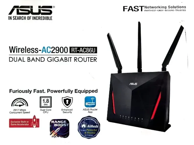 Roteador ASUS RT-AC86U - Gigabit Wireless-AC2900 Dual-Band