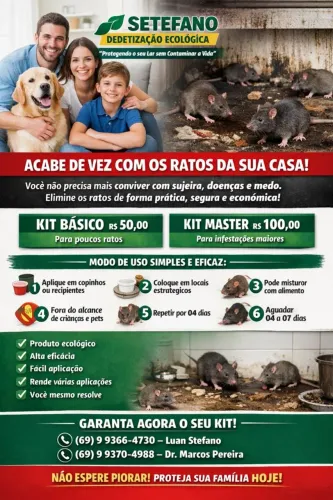 Kit Desratização (ACABE COM OS RATOS DA SUA CASA)