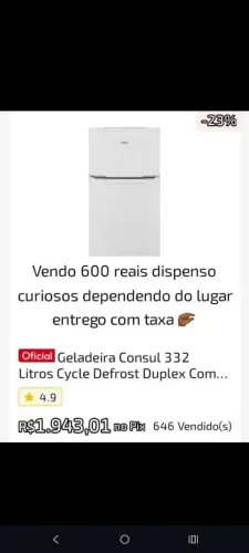 Geladeira funcionando perfeitamente