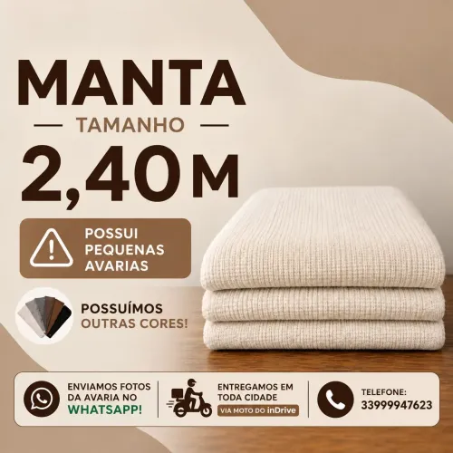 Manta 2.40m NOVA com PEQUENAS avarias de fábrica