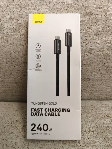 Cabo Carregador Baseus 240W de 2 metros