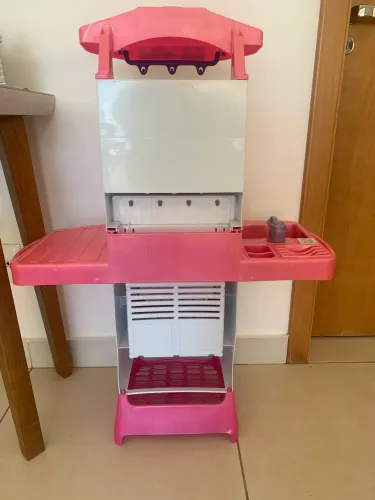 Cozinha Infantil Mágica Meg Magic Toys Rosa E Verde Completa