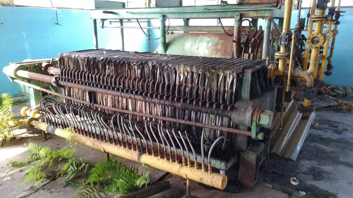 Filtro prensa hidráulico 45 m² área filtrado 
