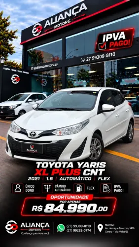 Toyota Yaris XL Plus Con. 1.5 Flex 16V 5P AUT 2021