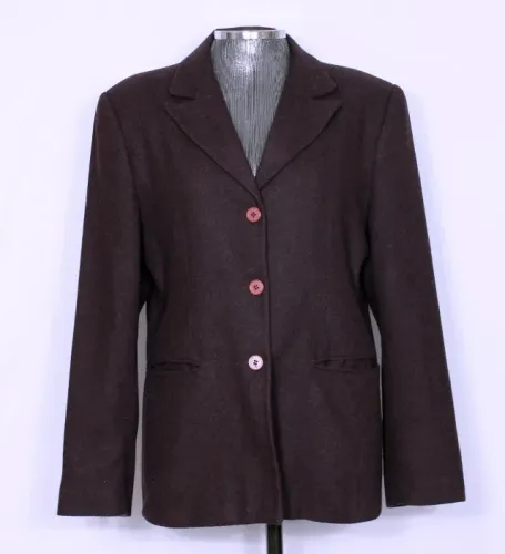 Casaco lã batida inverno leve roxo vintage CGC - Ref. 2283