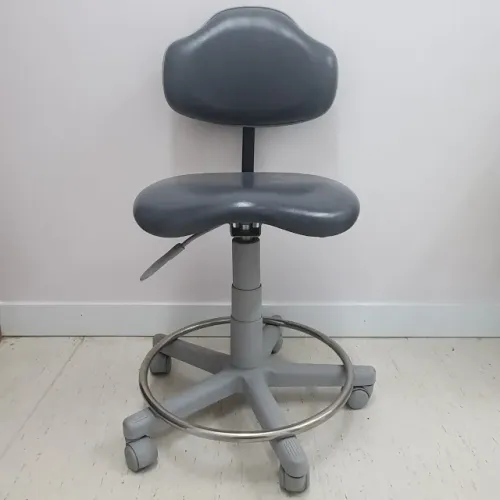 Cadeira Mocho Giratória Cinza - Clínica Dentista Estética Tatuador Hospital Fisioterapia