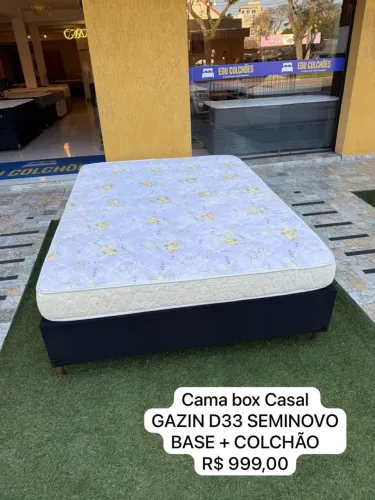 Cama Box Casal GAZIN D33 SEMINOVO com ENTREGA