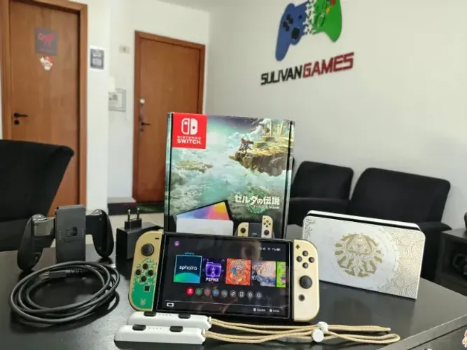 Nintendo Switch OLED 256gb ed especial ZELDA DESBLOQUEADO - Pode jogar Online - Vários Jog