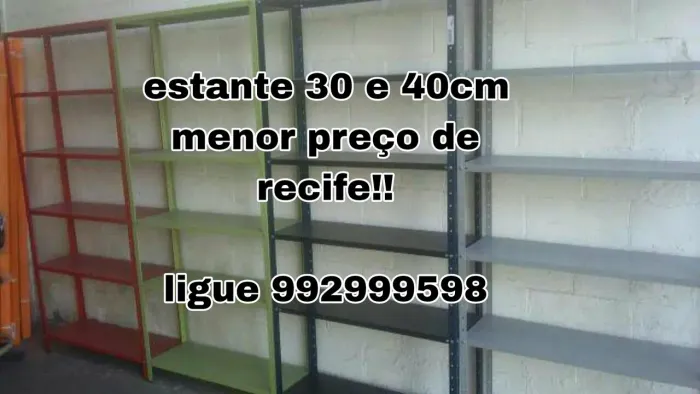 Estante de ferro cinza 6 bandejas Pintura eletrostática 