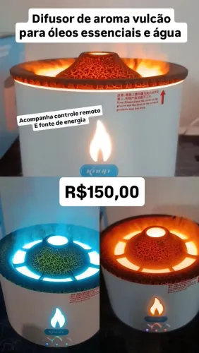 Difusor de aroma vulcão para óleos essenciais e água/PROMOÇÃO IMPERDÍVEL 