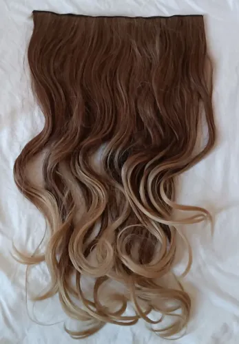 Extensão de cabelo sintético com tic tac