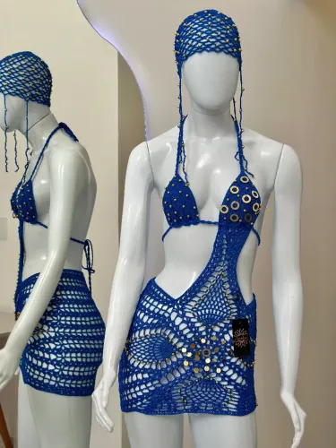 VESTIDO CROCHE COM TROUCA