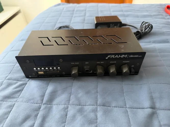 Amplificador Frahm Slim 1000 APP - Bluetooth/USB/SD - Som de Ambiente