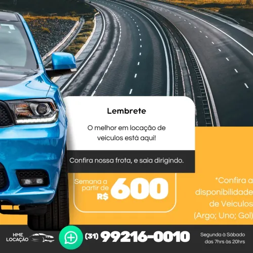 Locação/Aluguel de carro Uber 99 