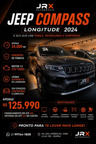 Jeep Compass Long. T270 1.3 TB 4X2 Flex AUT 2024