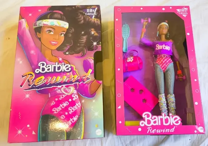 Barbie Rewind Anos 80s Workin? Out- Boneca Negra Aeróbica