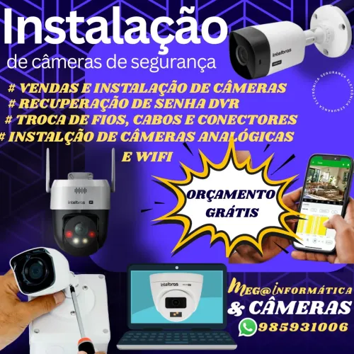 Vendas e instalação de câmeras 