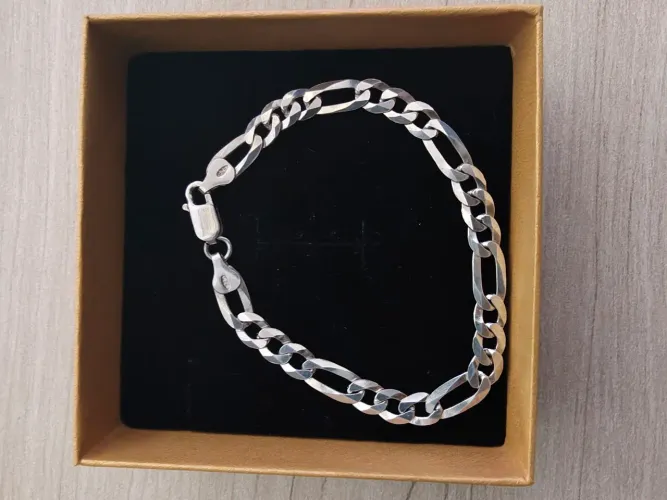 Vendo pulseira de prata grossa