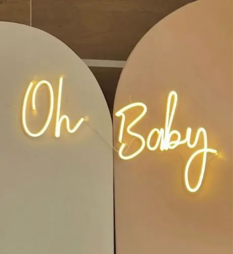 Led Oh Baby para decoração chá de bebê