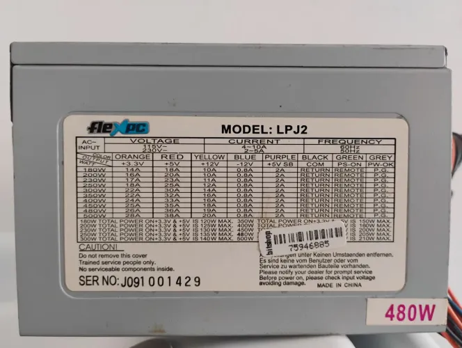 Fonte Pc 480w usada