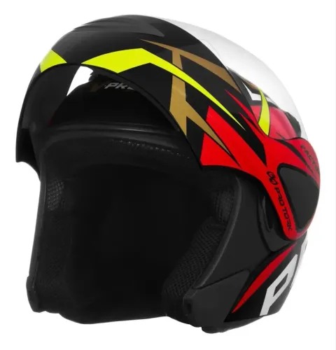Capacete Pro Tork V-Pro Jet Factor já com intercomunicador