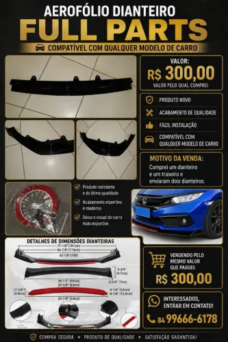Aerofólio dianteiro da Full Parts