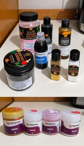Kit para sabonete e velas artesanais.