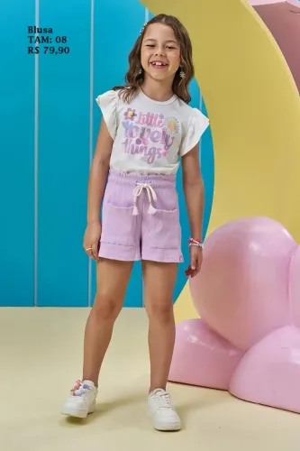 Blusa em Meia Malha Kukiê Little Lovely