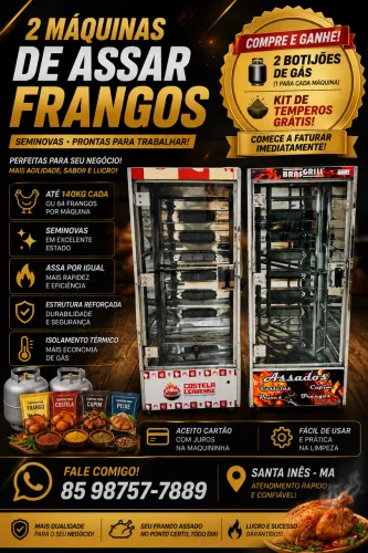 Vendo 2 Máquinas de Assar Frangos