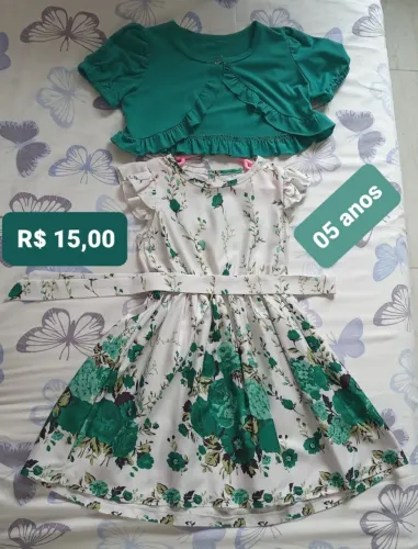 Vestido verde floral