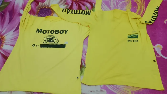 Mete mão coloquei na promoção 2 camisas longas de moto táxi no precinho