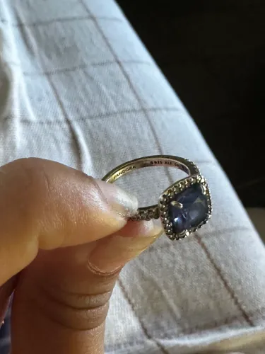 anel pandora azul halo