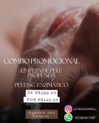 Limpeza de pele + peeling enzimático