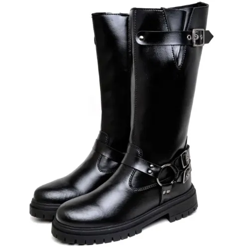 Bota feminina cano alto DUBUY preta 