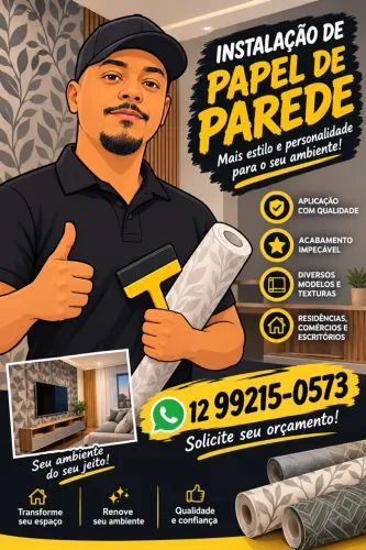 ? INSTALAÇÃO DE PAPEL DE PAREDE NO VALE DO PARAÍBA