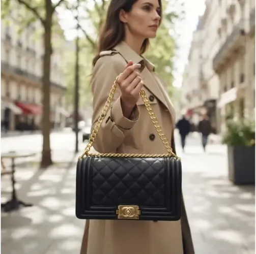 Bolsa transversal Feminina Gloria W & Y Preta Ombro couro sintético fechamento prático