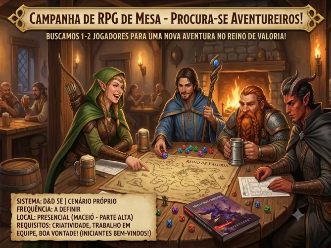 Procura-se Plays para mesa de RPG