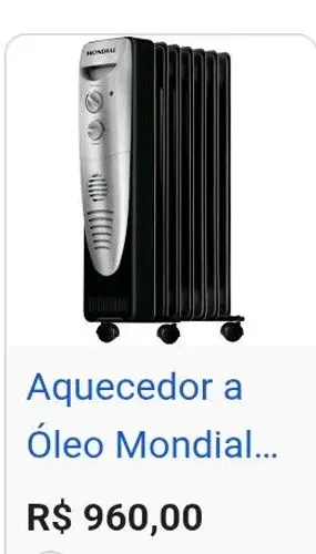 Aquecedor a óleo Mundial