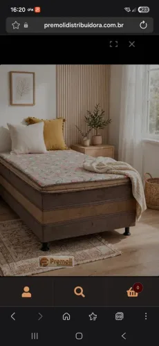 Cama Box D28 Luxo Premoli 88x188x60 Obs.: Tecidos Com Cores Variadas.