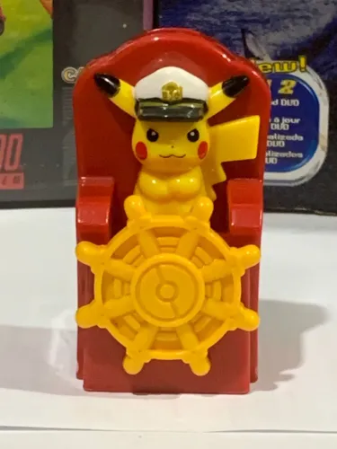 Boneco Marinheiro Capitão Pikachu Pokemon Coleção Mc Donalds