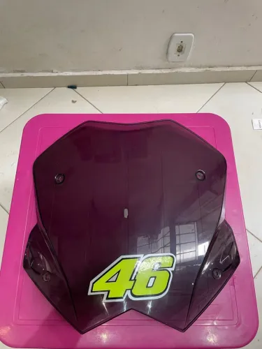 Bolha Parabrisa Fumê Yamaha Tmax - Com Adesivo 46 Valentino Rossi