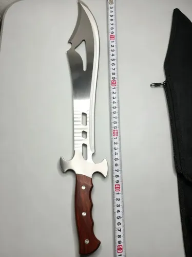 Facão 50 cm Aladin Inox Lamina Detalhada Super Afiada Camping