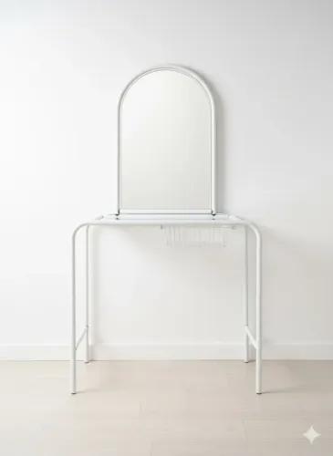 Penteadeira minimalista branca (acompanha cadeira)